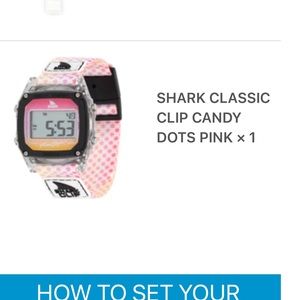 Freestyle watch shark clip in candy dots pink
